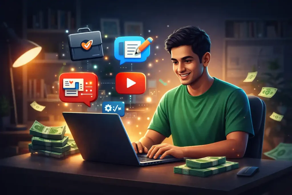 ছাত্রদের অনলাইন ইনকাম পদ্ধতির প্রতিকী ছবি